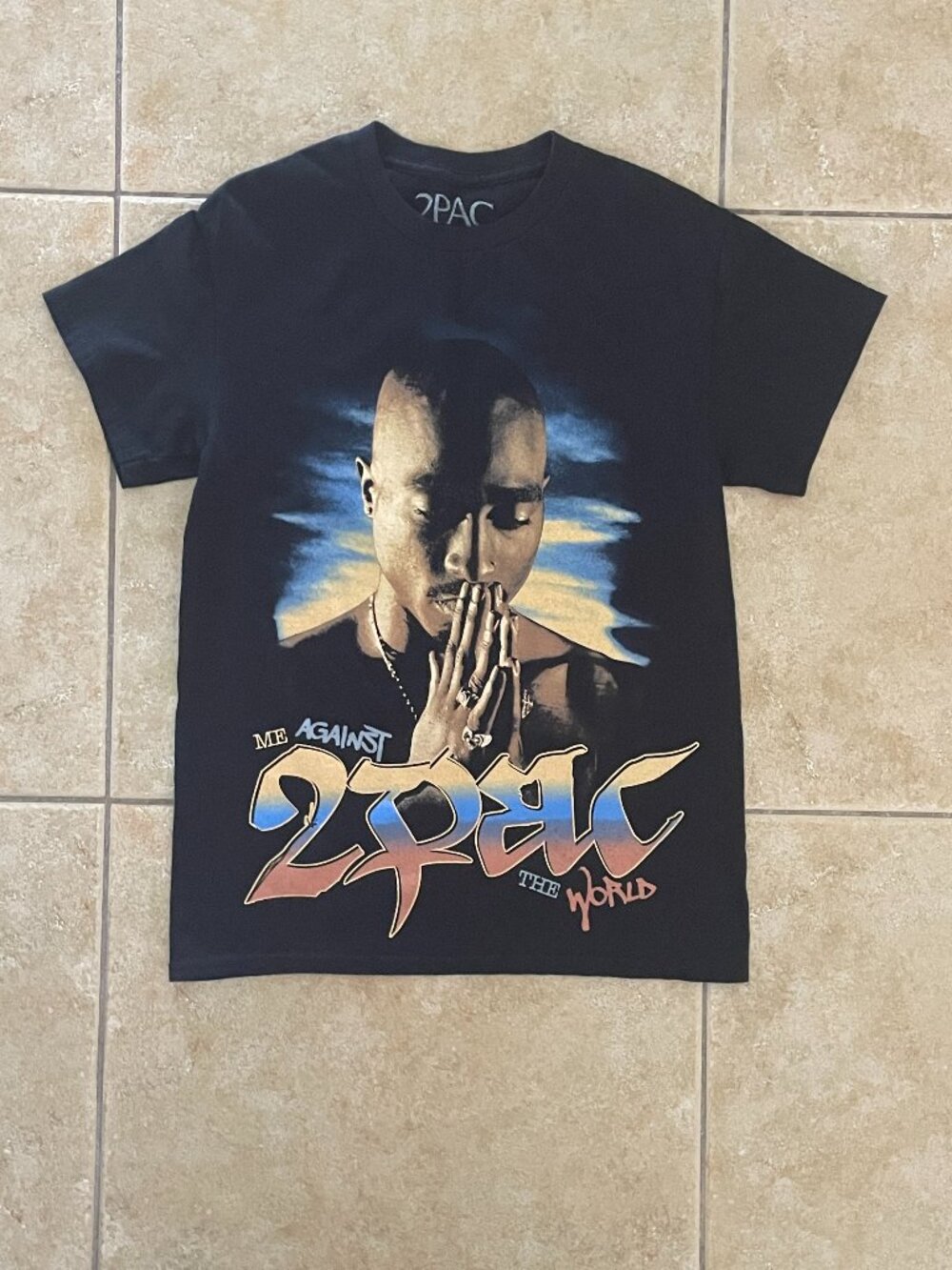 2Pac Me Against The World Graphic Tee 90's Rap Music Shirt Size XS